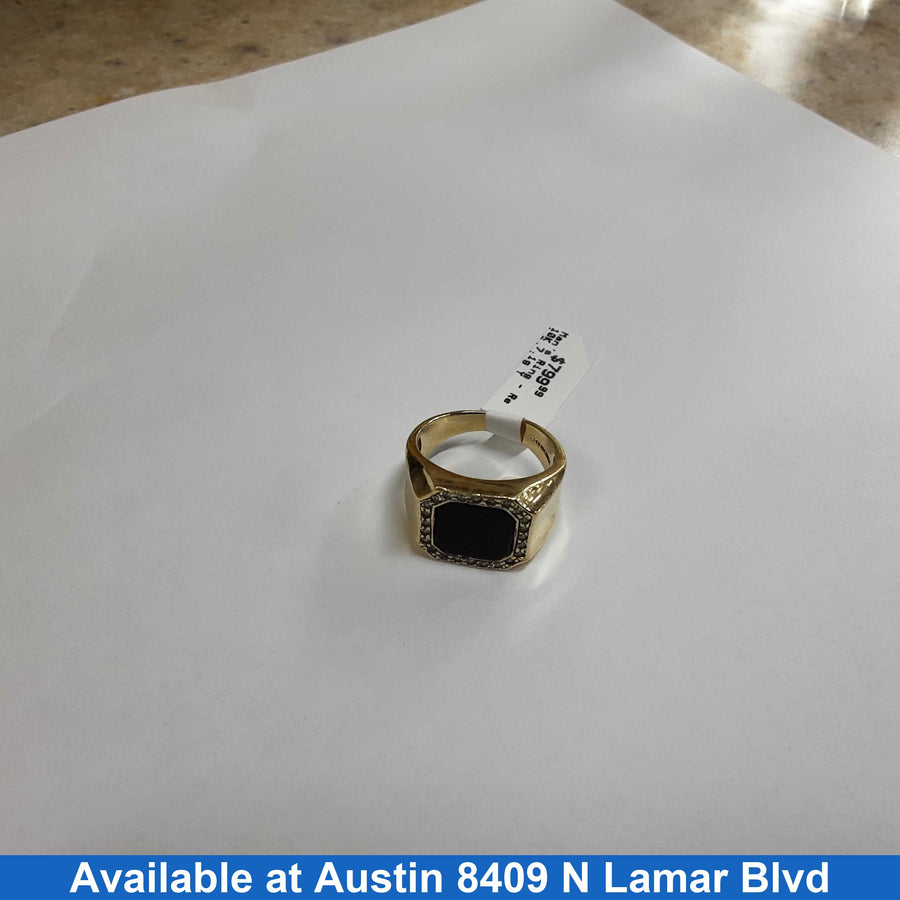 Men's Ring - Yellow Gold 10k (.417) 7.1 grams Size 8.5