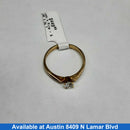 Women's Ring - Solitaire - Yellow Gold 18k (.750) 2.2 grams Size 8
