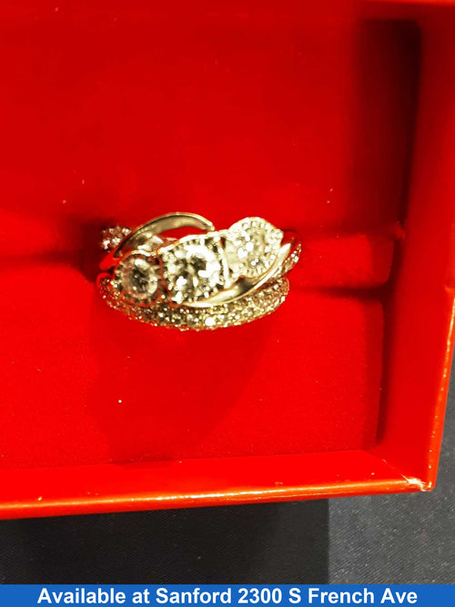 Ring - Engagement Set - White Gold 14k (.585) 6.4 grams Size 6