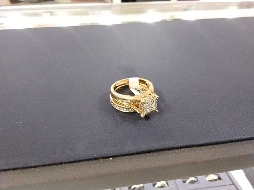Ring - Wedding Set - Yellow Gold 14k (.585) 9.4 grams Size 20