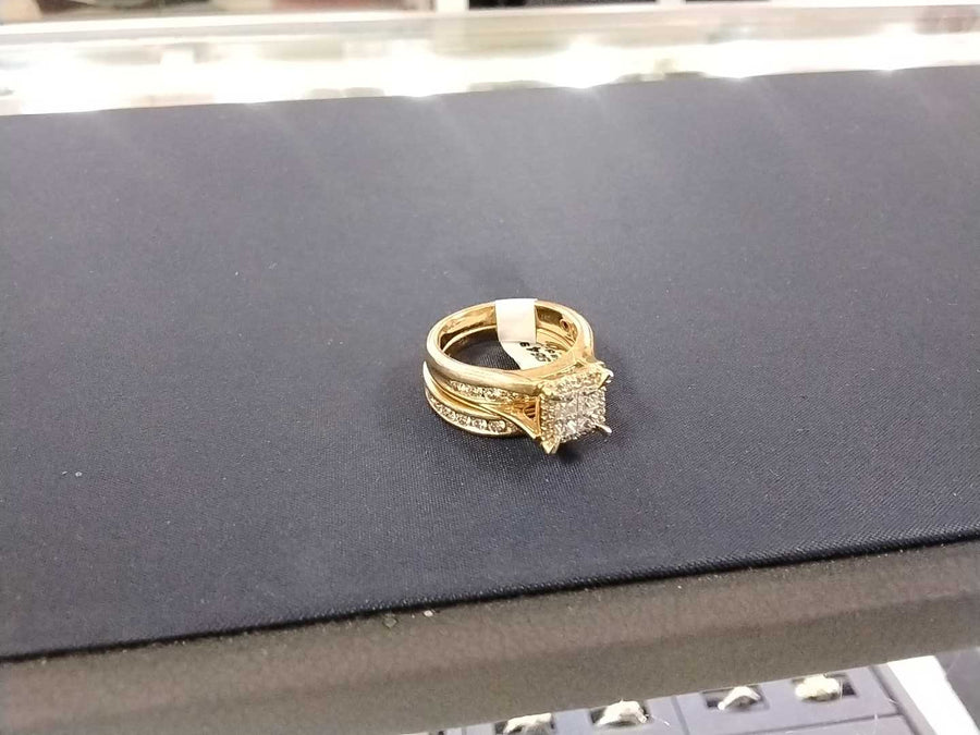 Ring - Wedding Set - Yellow Gold 14k (.585) 9.4 grams Size 20
