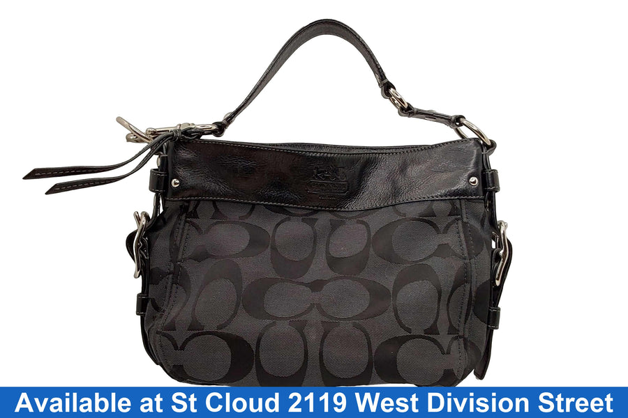 Coach Zoe Signature Hobo Bag Black Purse / Handbag