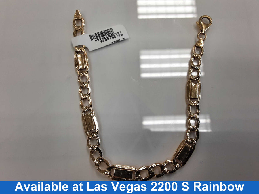 Figaro Bracelet - Yellow Gold 10k (.417) 5 grams 8 inch