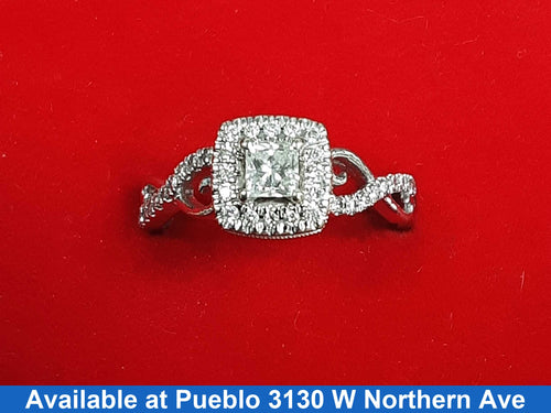 Women's Ring - White Gold 10k (.417) 3 grams Size 7