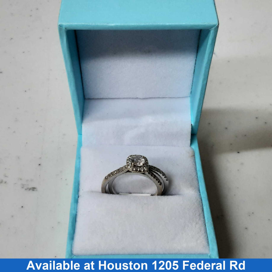 Ring - Engagement Set - White Gold 10k (.417) 3.7 grams Size 7