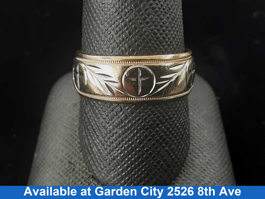 Men's Ring - Yellow Gold 14k (.585) 7.8 grams Size 10.5