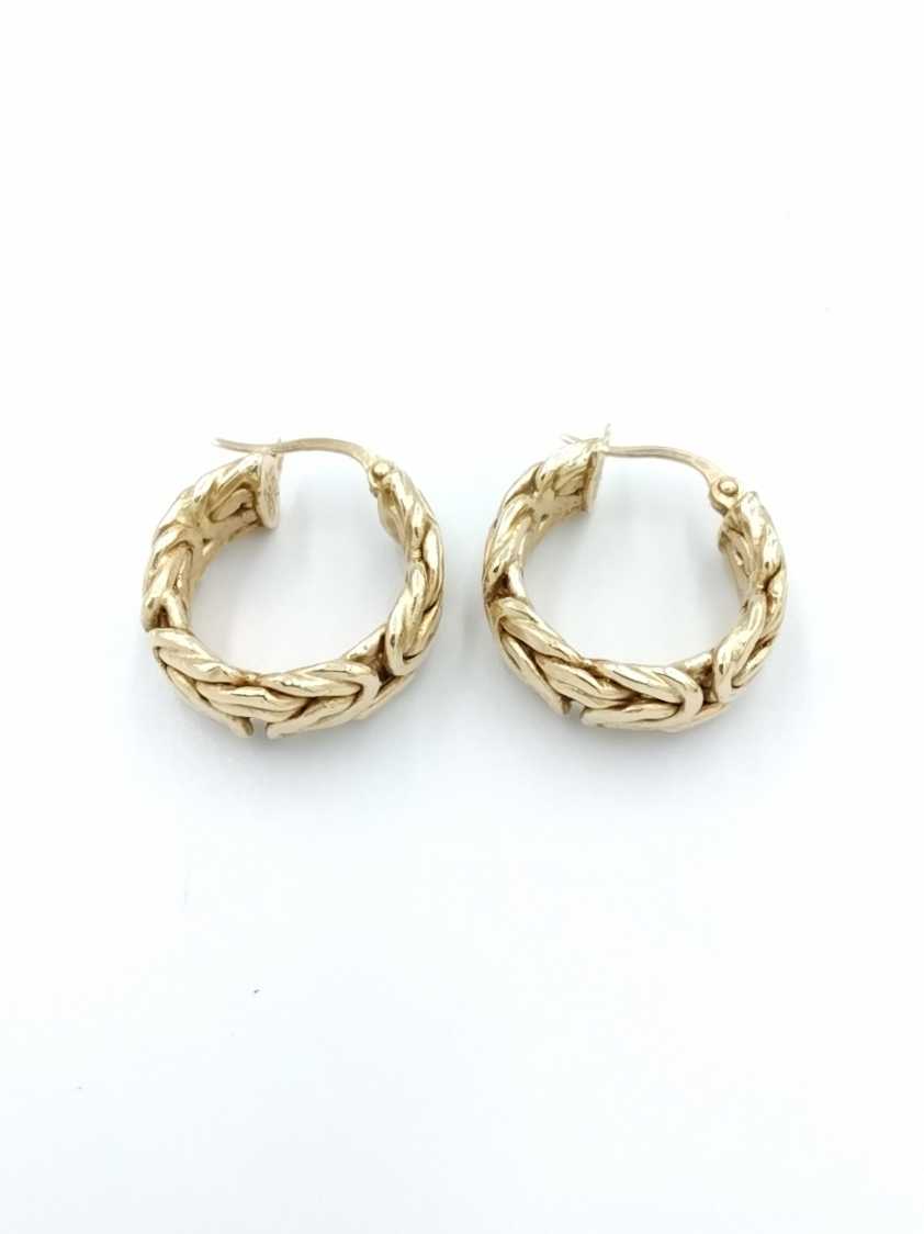 Hoop Earrings - Yellow Gold 10k (.417) 3.6 grams