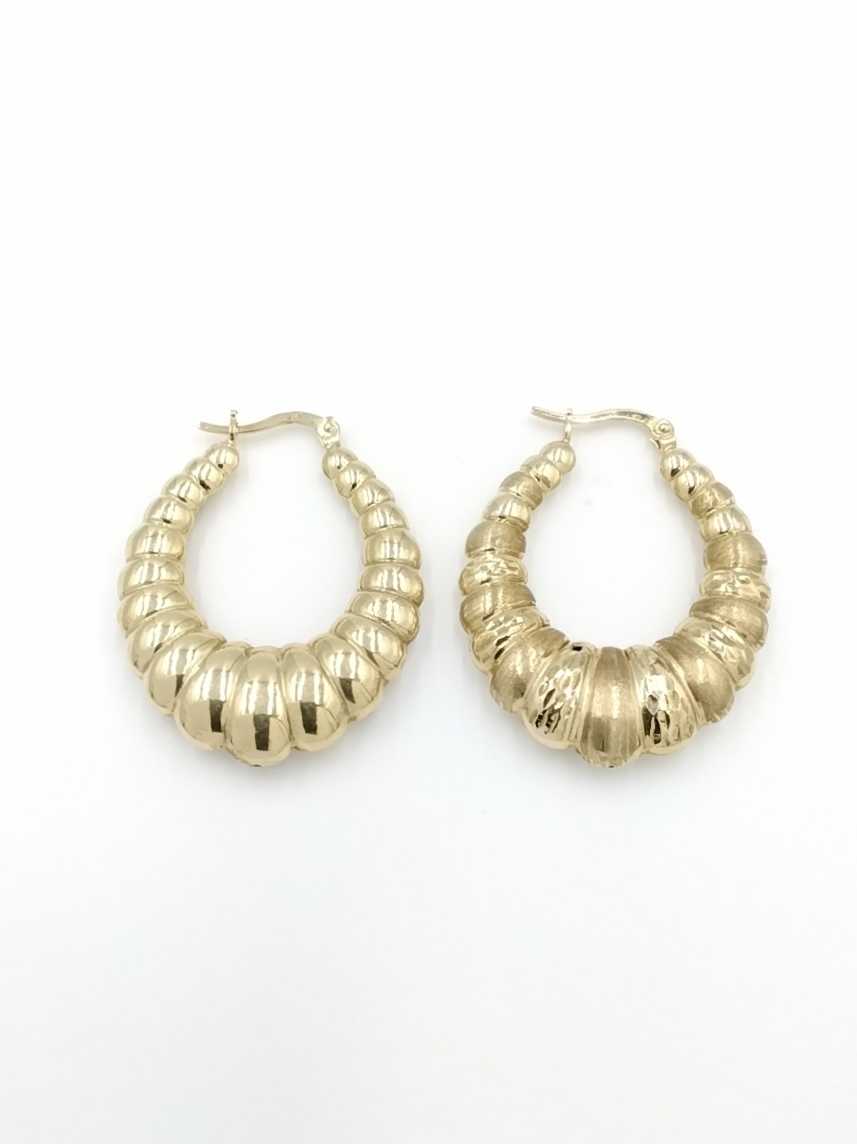 Shrimp Earrings - Yellow Gold 10k (.417) 4.2 grams
