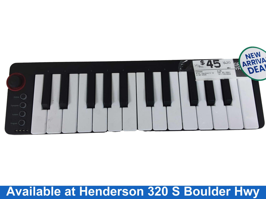 Donner N-25 Black Midi Keyboard Controller