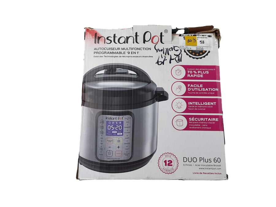 Instant Pot Duo Plus 60 Silver Small Kitchen Appliance