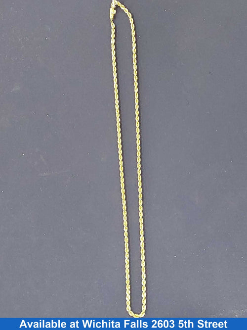Rope Chain - Yellow Gold 10k (.417) 11.5 grams 20 inch