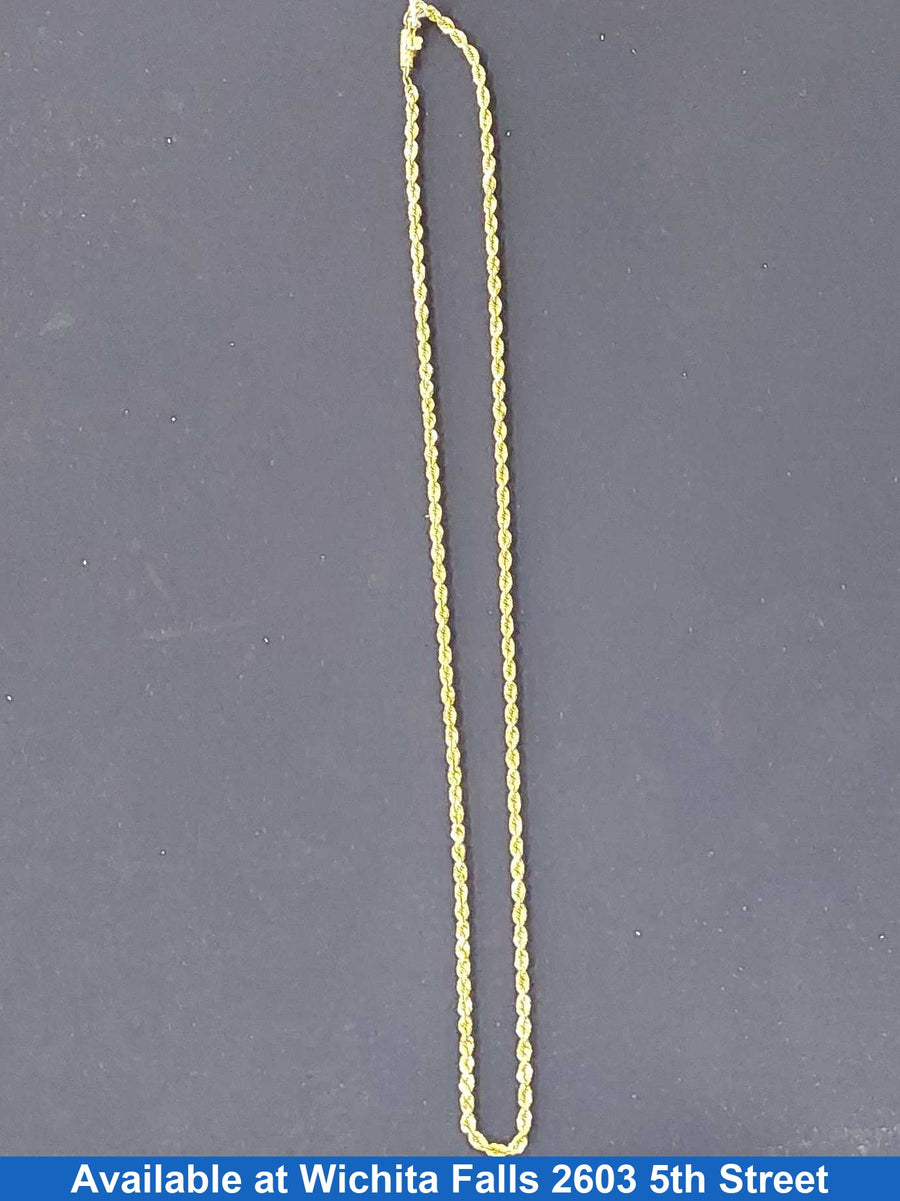 Rope Chain - Yellow Gold 10k (.417) 11.5 grams 20 inch