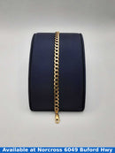 14kt Concave Curb Bracelet