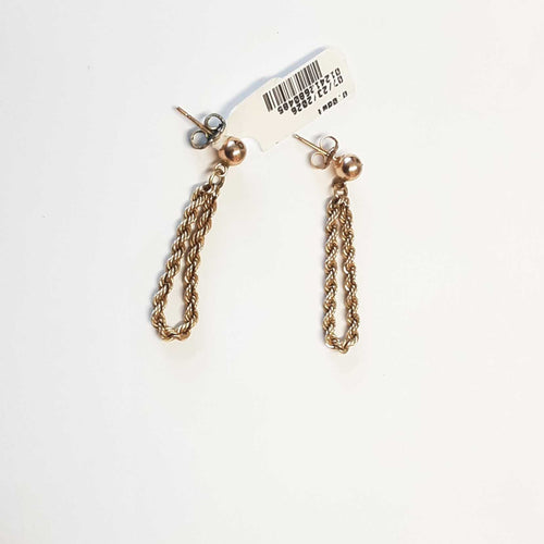 Double Stud Earring - Yellow Gold 14k (.585) 3.4 grams