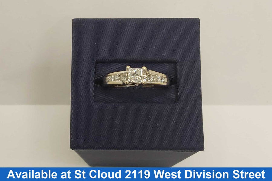 Ring - Wedding Set - White Gold 14k (.585) 4.42 grams Size 8
