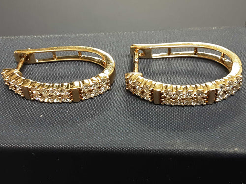 Hoop Earrings - Yellow Gold 10k (.417) 4.7 grams