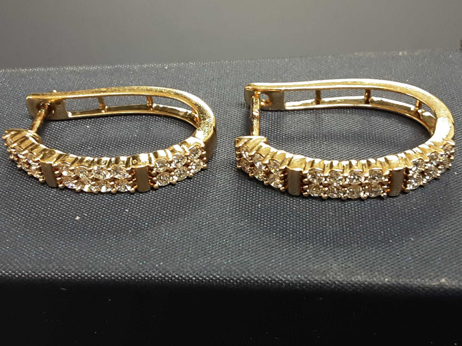Hoop Earrings - Yellow Gold 10k (.417) 4.7 grams
