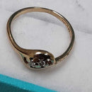 Women's Ring - Solitaire - Yellow Gold 14k (.585) 1 grams Size 4.5