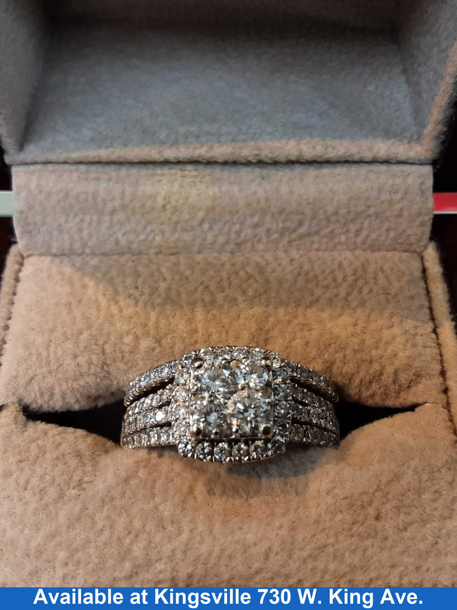 Ring - Engagement Set - Yellow Gold 10k (.417) 7.5 grams Size 7.5