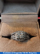 Ring - Engagement Set - Yellow Gold 10k (.417) 7.5 grams Size 7.5