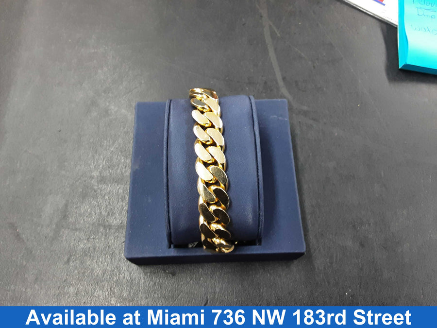 Cuban Link Bracelet - Yellow Gold 10k (.417) 100 grams 9 inch