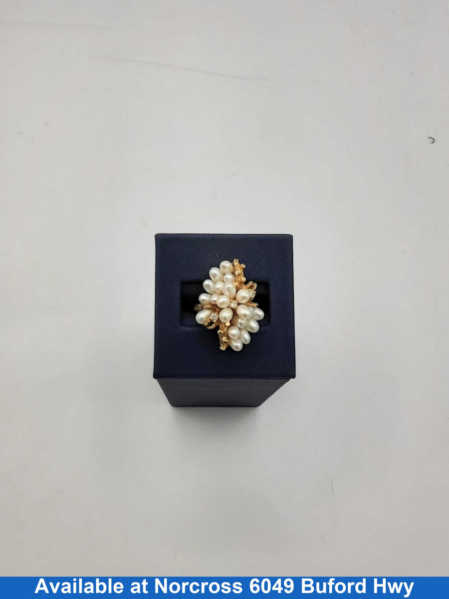 Women's Ring - Yellow Gold 14k (.585) 9.6 grams Size 20