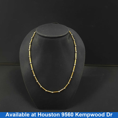 Bead Chain - Yellow Gold 14k (.585) 8.8 grams 14 inch