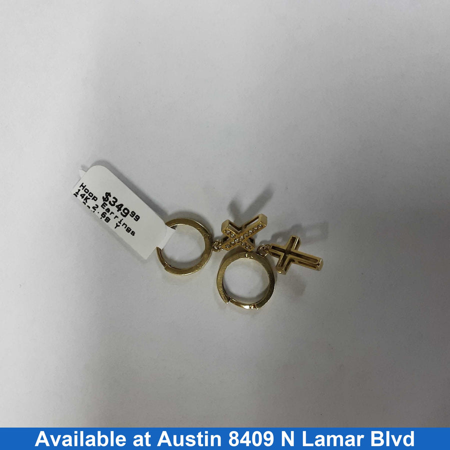 Hoop Earrings - Yellow Gold 14k (.585) 2.6 grams