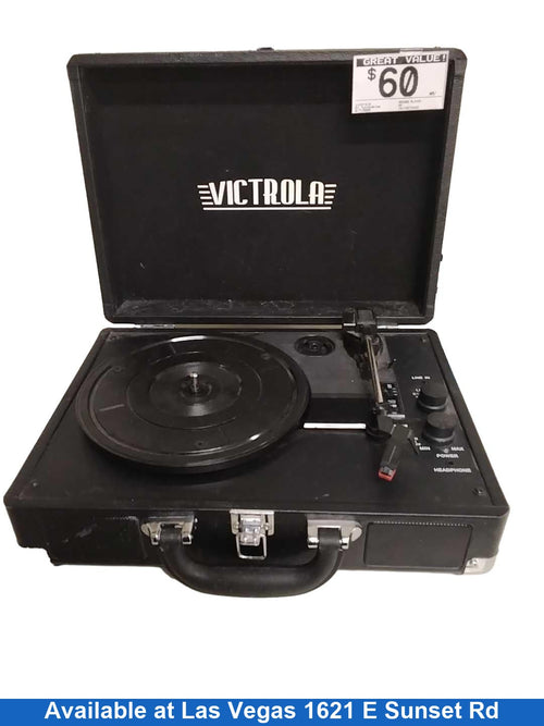 Victrola Record Player Black DJ Turntable