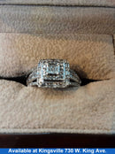 Ring - Engagement Set - White Gold 10k (.417) 3.5 grams Size 7
