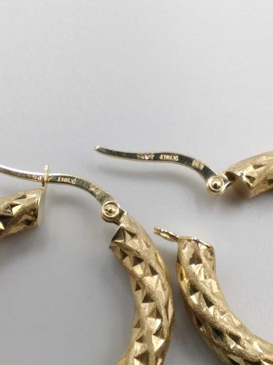 Bangle Earrings - Yellow Gold 14k (.585) 3.4 grams