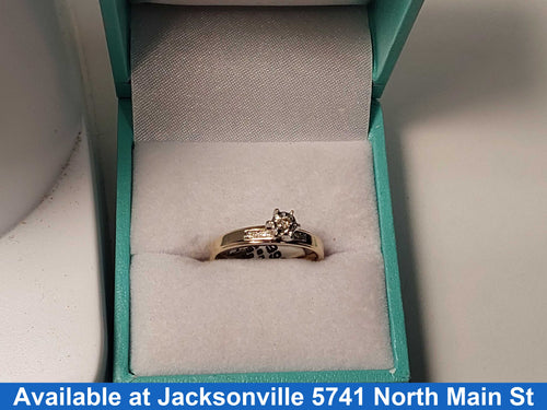 Ring - Engagement Set - Yellow Gold 14k (.585) 1.9 grams Size 12.5
