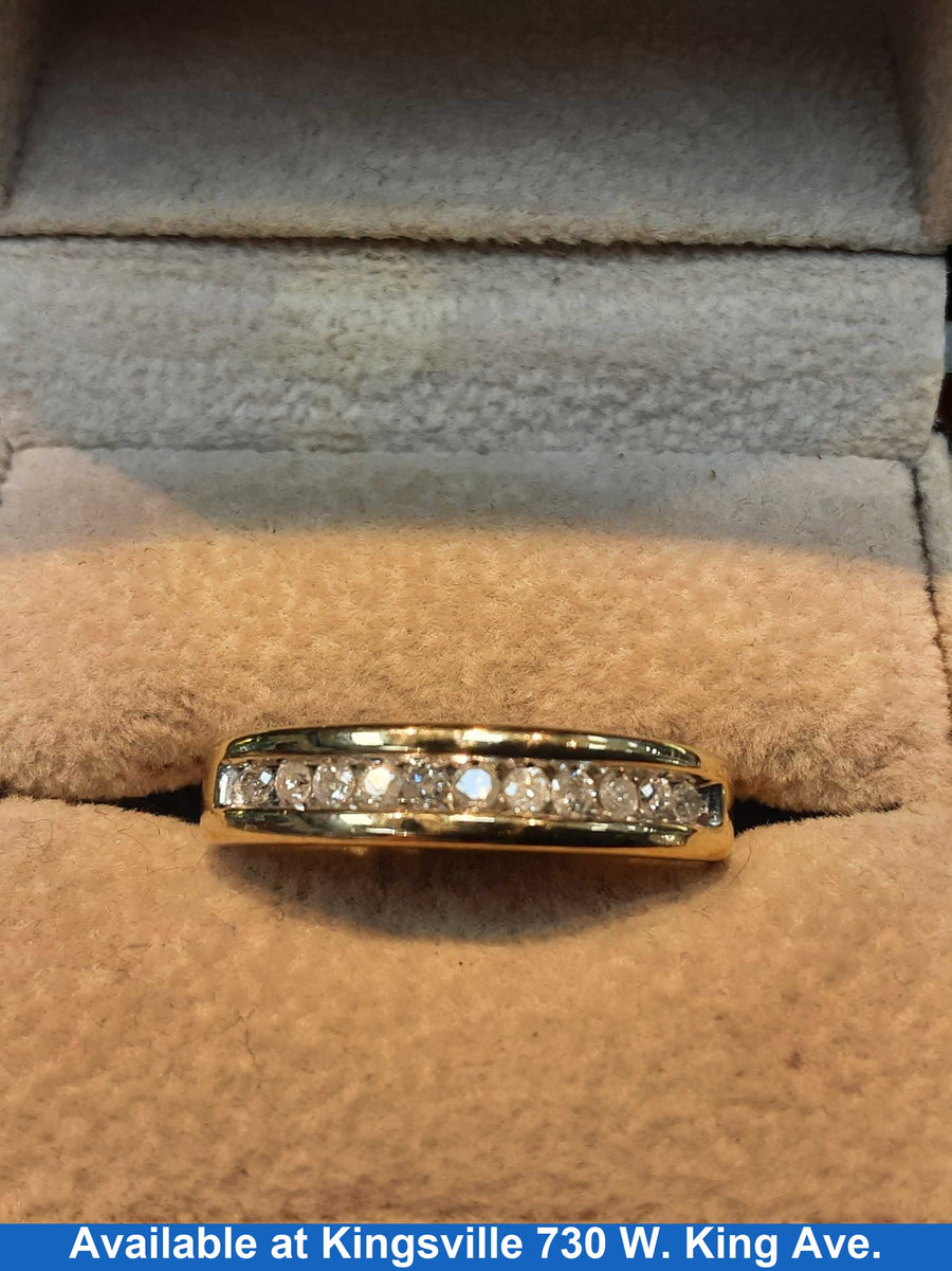 Ring - Wedding Band - Yellow Gold 10k (.417) 2.9 grams Size 11