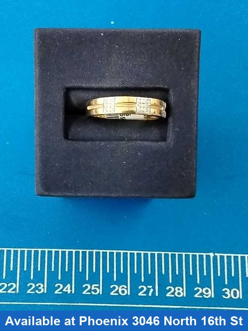 Ring - Wedding Band - Yellow Gold 10k (.417) 2.3 grams Size 7.5