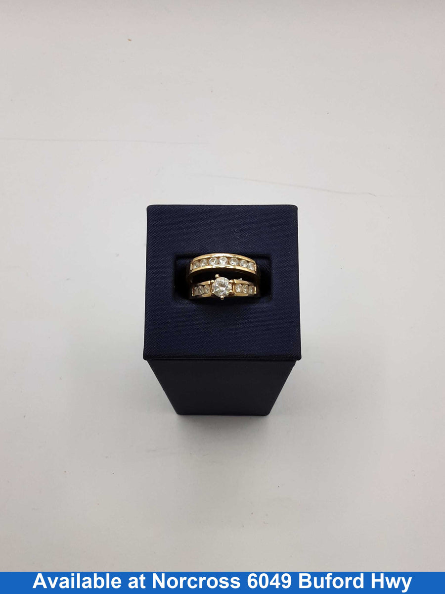 Ring - Engagement Set - Yellow Gold 14k (.585) 6.8 grams Size 20
