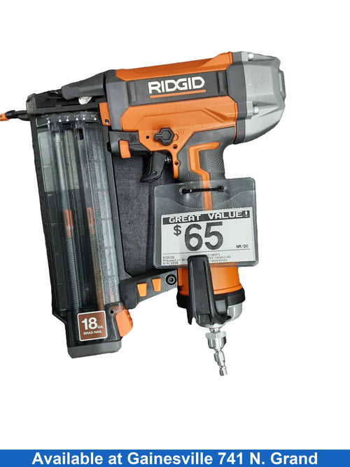 Ridgid R213bnf3 Orange Pneumatic Brad Nailer