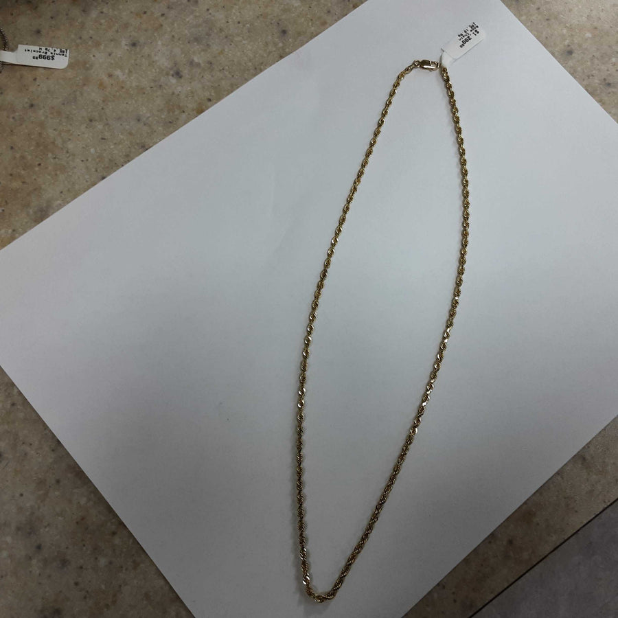Rope Chain - Yellow Gold 10k (.417) 10.9 grams 20 inch