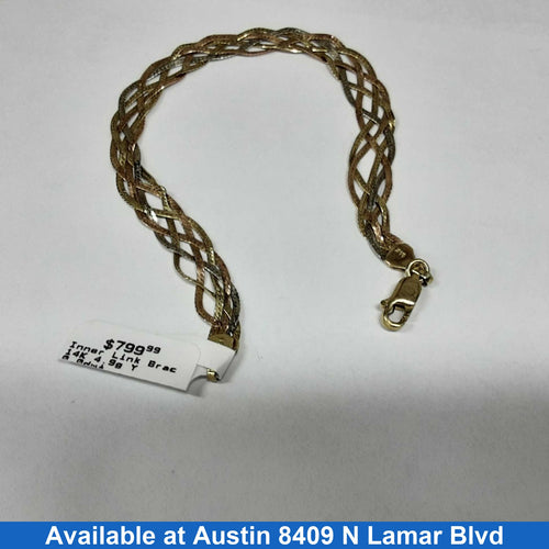 Link Bracelet - Yellow Gold 14k (.585) 4.9 grams 8 inch