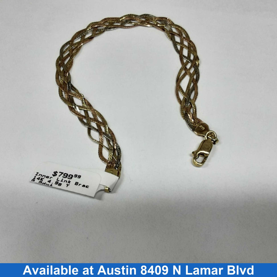 Link Bracelet - Yellow Gold 14k (.585) 4.9 grams 8 inch