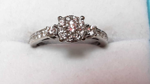Ring - Wedding Set - White Gold 14k (.585) 2.6 grams Size 6.5