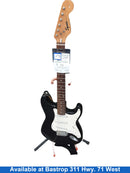 Squire Strat Black Electric Bass Guitar