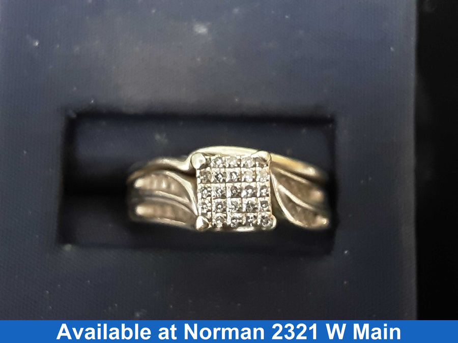 Ring - Wedding Set - White Gold 10k (.417) 4.7 grams Size 7