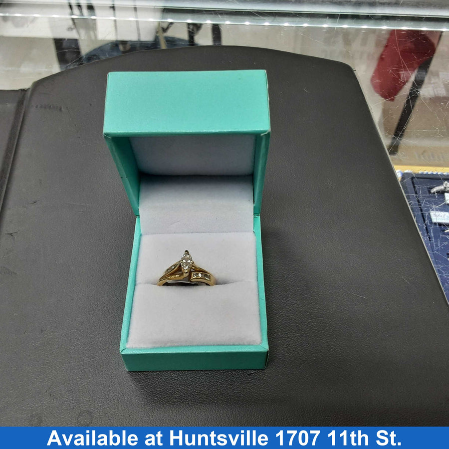 Ring - Engagement Set - Yellow Gold 14k (.585) 4.6 grams Size 5.5
