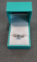 Women's Ring - Solitaire - White Gold 14k (.585) 2.8 grams Size 6