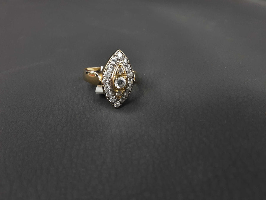 Women's Ring - Yellow Gold 10k (.417) 3.1 grams Size 20