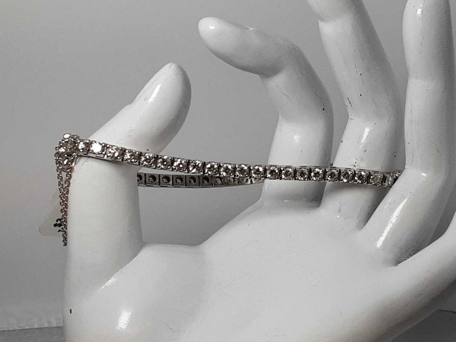 Tennis Bracelet - White Gold 14k (.585) 14.7 grams 8 inch