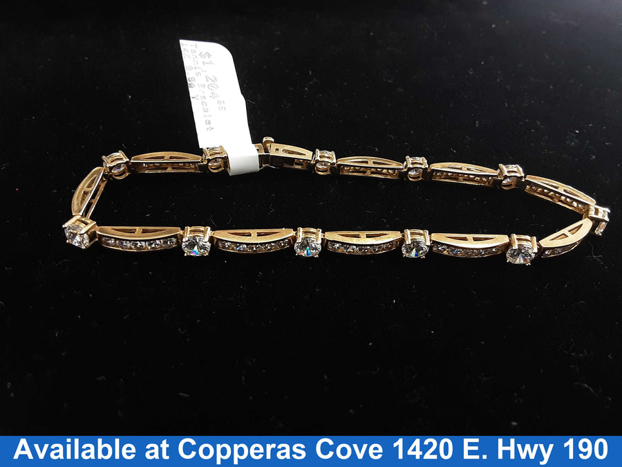 Tennis Bracelet - Yellow Gold 14k (.585) 8.9 grams 7 inch