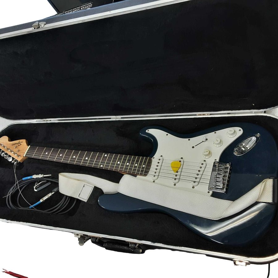 Squire Fender Blue Electric Bass Guitar