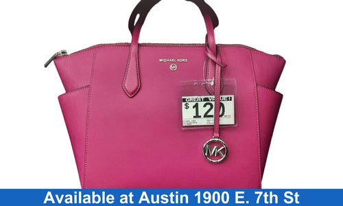 Michael Kors Marilyn Medium Top Zip Tote Purple Purse / Handbag