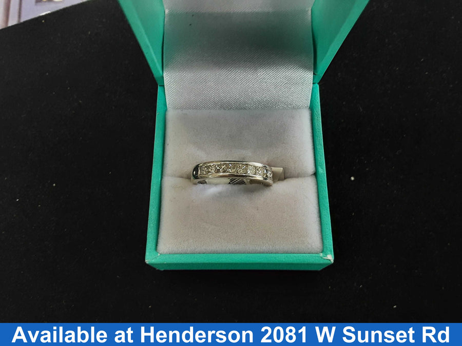 Ring - Wedding Band - White Gold 14k (.585) 4.5 grams Size 8